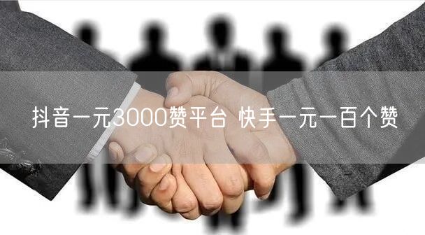 抖音一元3000赞平台 快手一元一百个赞