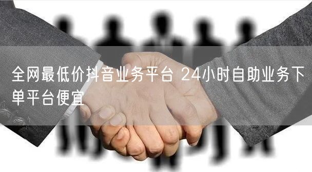 全网最低价抖音业务平台 24小时自助业务下单平台便宜