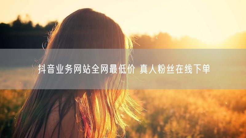 抖音业务网站全网最低价 真人粉丝在线下单