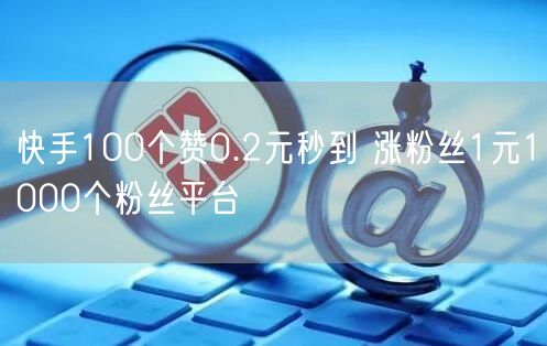 快手100个赞0.2元秒到 涨粉丝1元1000个粉丝平台