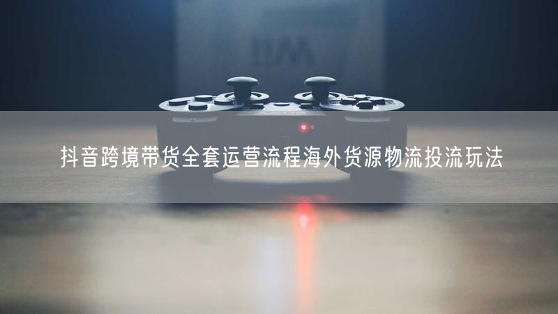 抖音跨境带货全套运营流程海外货源物流投流玩法